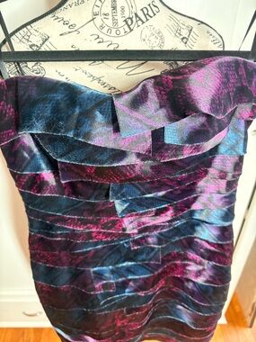 Bebe Strapless Ruffled Party Dress